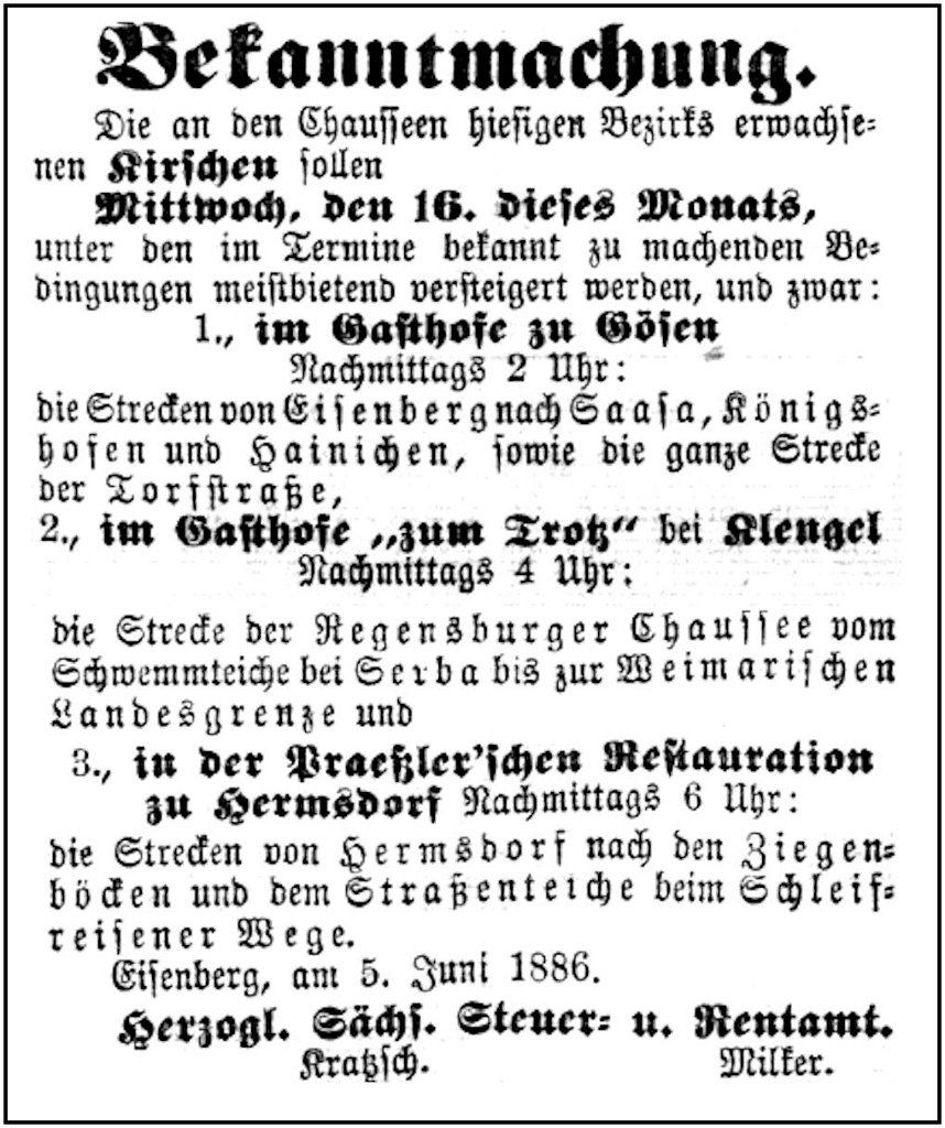 1886-06-07 Hdf Kirschenversteigerung